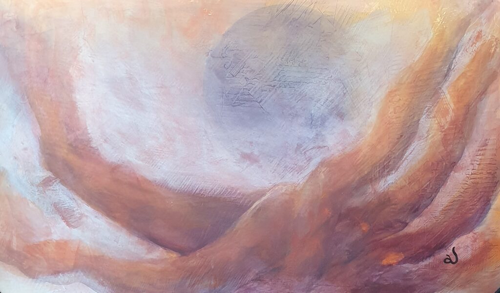 aude lherbette acrylique les mains du crepuscule 2025 etats de presence